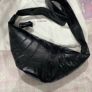 Lemaire Black Crescent Shoulder Bag